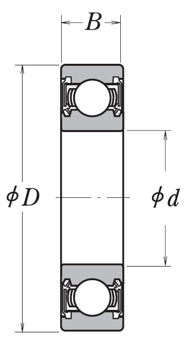 Подшипник шариковый NSK 6208 DDU 40×80×18 мм, фото 2