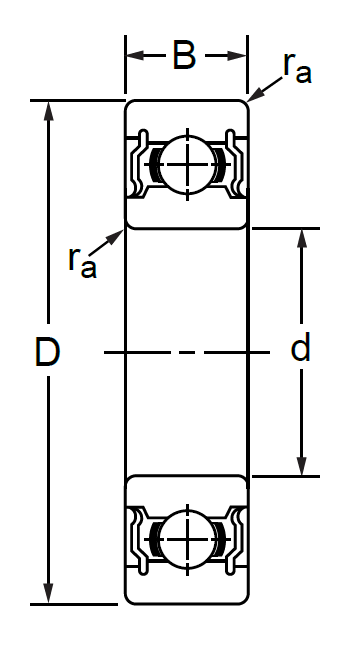 Подшипник миниатюрный шариковый 1000095 (61095-ZZ) 5×13×4 мм, фото 2